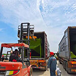 Shipping disc granulator fertilizer production line to America